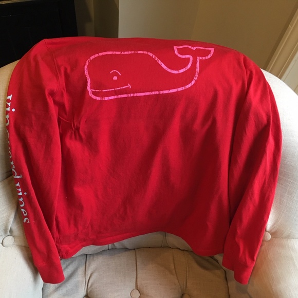 Vineyard Vines Girls Red Long Sleeve Shirt size L - Picture 3 of 3